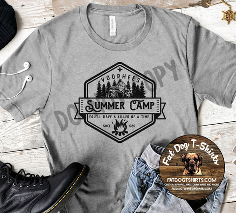 VOORHEES SUMMER CAMP-HALLOWEEN T-SHIRT/HOODIE/CREW FLEECE