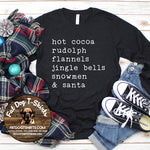 Hot Cocoa, Rudolph, Flannels-Long Sleeve T-Shirts/Hoodies