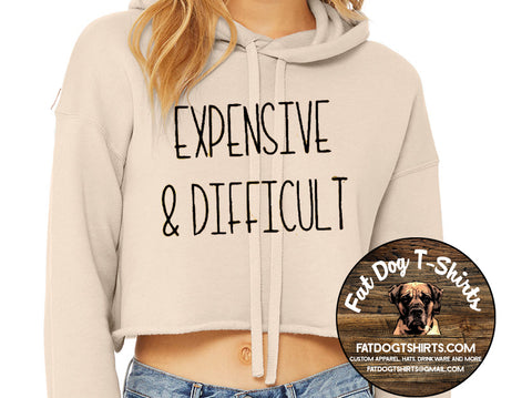 EXPENSIVE & DIFFICULT  CROP HOODIE/T-SHIRT