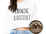 EXPENSIVE & DIFFICULT  CROP HOODIE/T-SHIRT