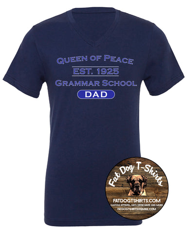 QUEEN OF PEACE DAD-V-NECK-3 COLORS