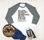 SHE IS CLOTHED IN FLANNEL SHIRTS-HOODIE/T-SHIRT/JERSEY
